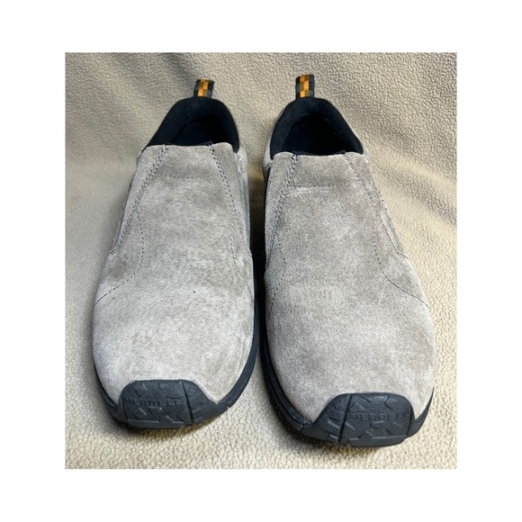Merrell Shoes - Merrell Jungle Moc Mens Suede Slip On Shoes Taupe Grey Casual Outdoor Comfort